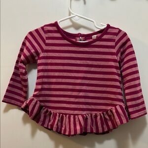 Tea Collection Striped Pink Kids Top Size 12-18 Months